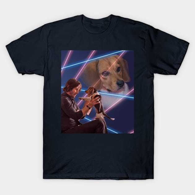 John Wick And Daisy Lasers 80s Yearbook Montage T-Shirt by TeeTime